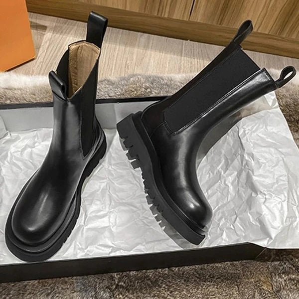 Drune mid-calf boots side view