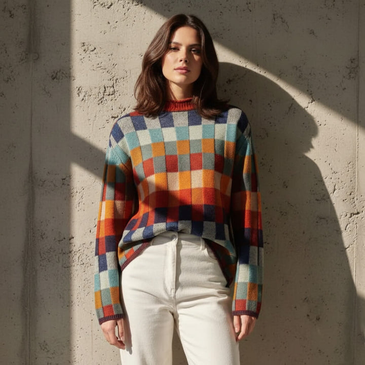 Drune | KARIERTER MERINOWOL-PULLOVER