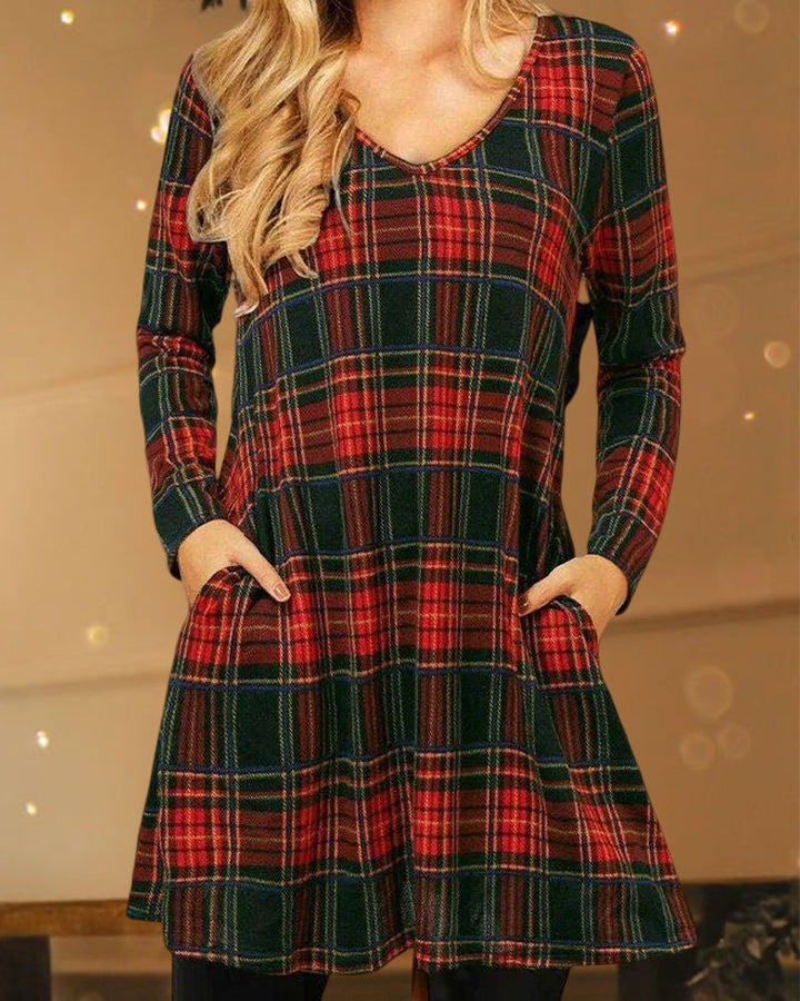 Drune | Entspannte Vibes Karierte Lockere Kleid