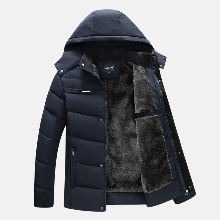 Drune | Fleece Stepp-Puffermantel - Kapuzenjacke im entspannten Schnitt