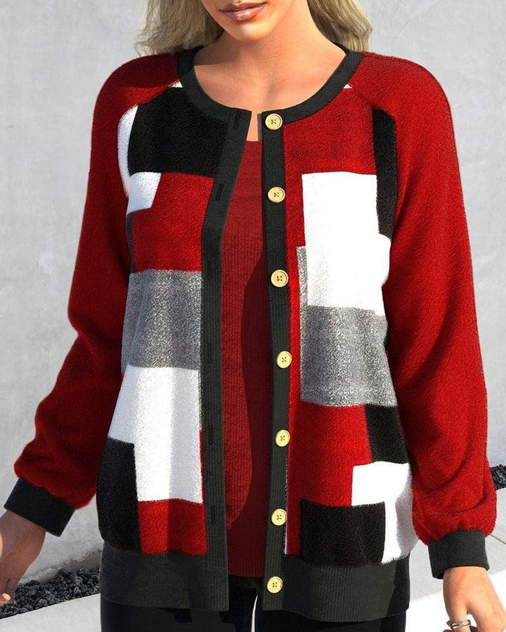 Drune | Cardigan mit Farbblock