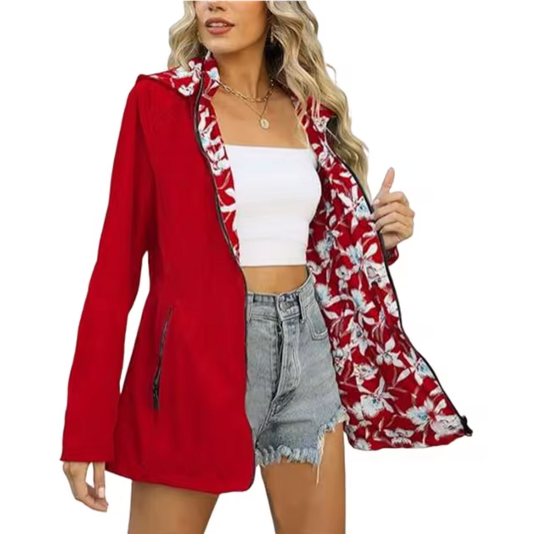 Drune | Wendbare Jacke mit Kapuze und Muster