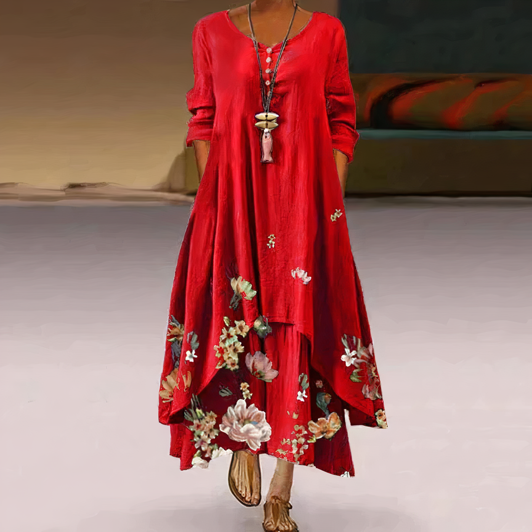 Drune | Elegantes Baumwollkleid Modisch