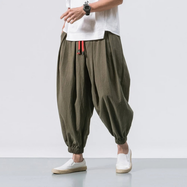 Drune | Herren Leinen Lockere Harembroek Bequeme Sommerhose Für Männer