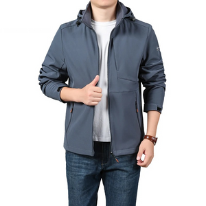Drune | Wasserdichte Softshell-Casual-Jacke mit verstellbarer Kapuze für Herren - Perfekt für Outdoor-Aktivitäten im Herbst/Winter