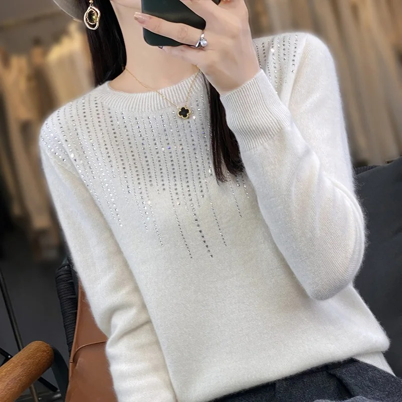 Drune | Sweatshirt - Weicher Strickpullover mit funkelnden Details