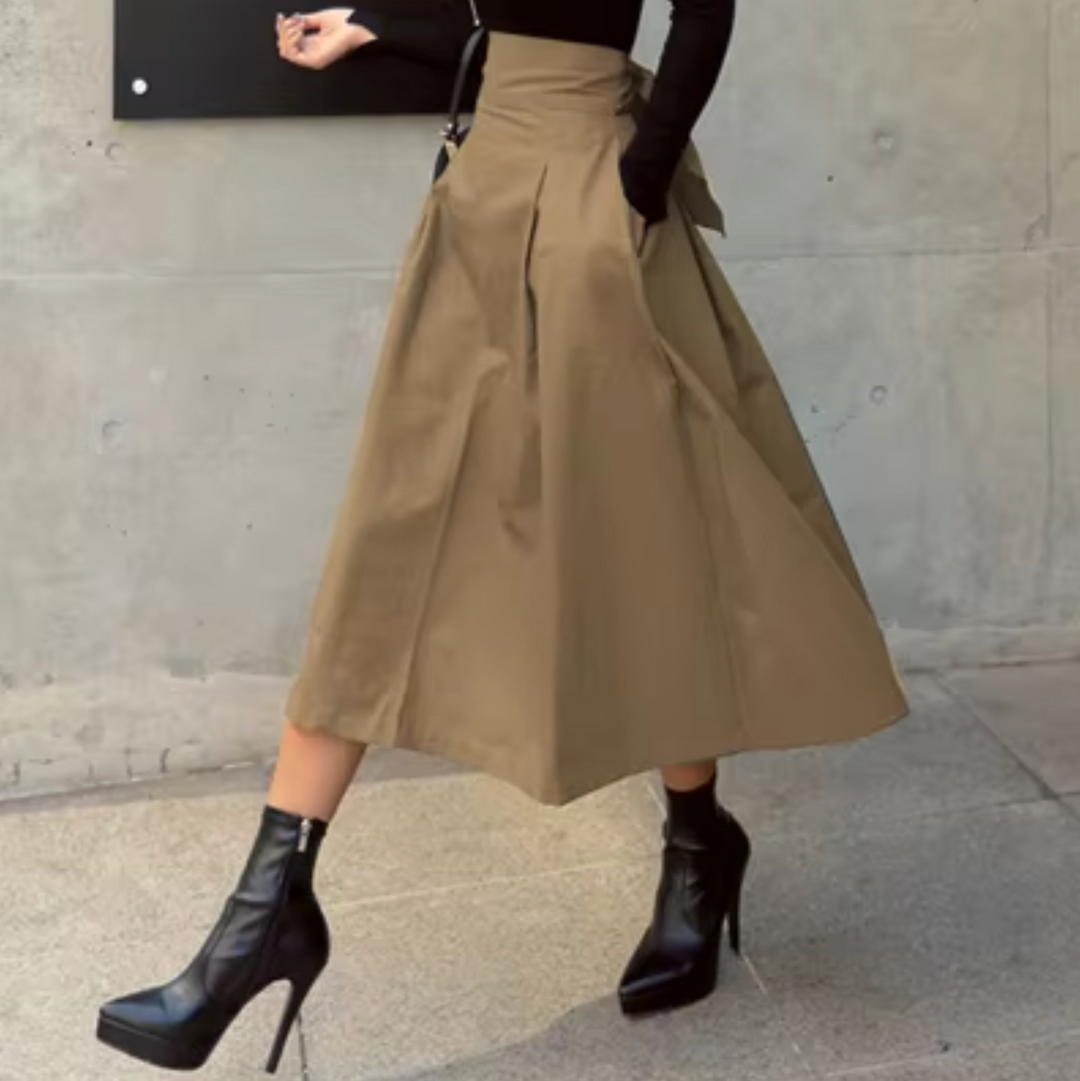 Drune | Eleganter Maxi Rock mit Schleifendetails für Damen