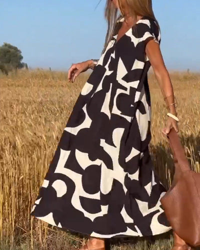 Drune | Damen Bedrucktes Langes Kleid