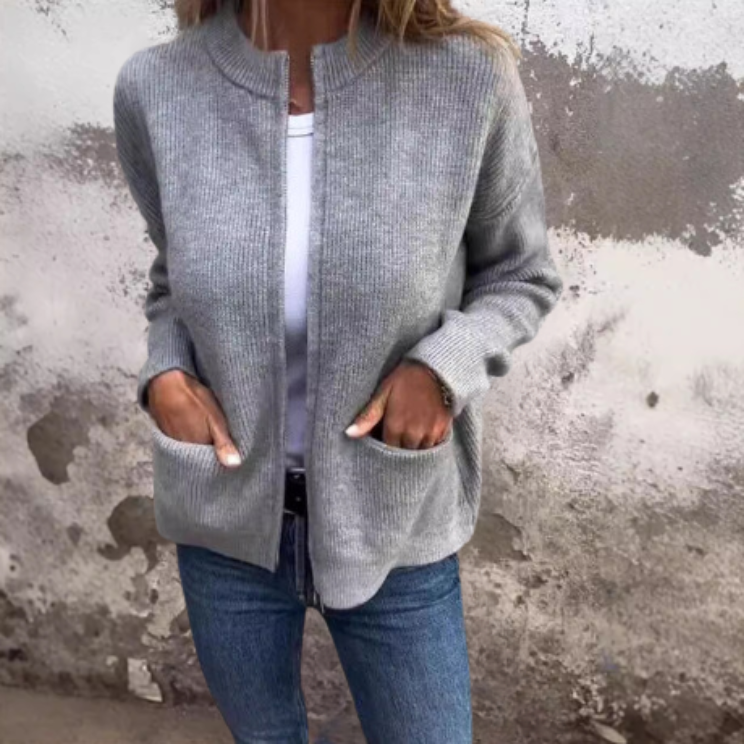 Drune | Superweiche, Warme Strickjacke Mit Reißverschluss
