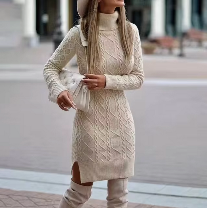 Drune – Gestricktes Rollkragen-Pulloverkleid