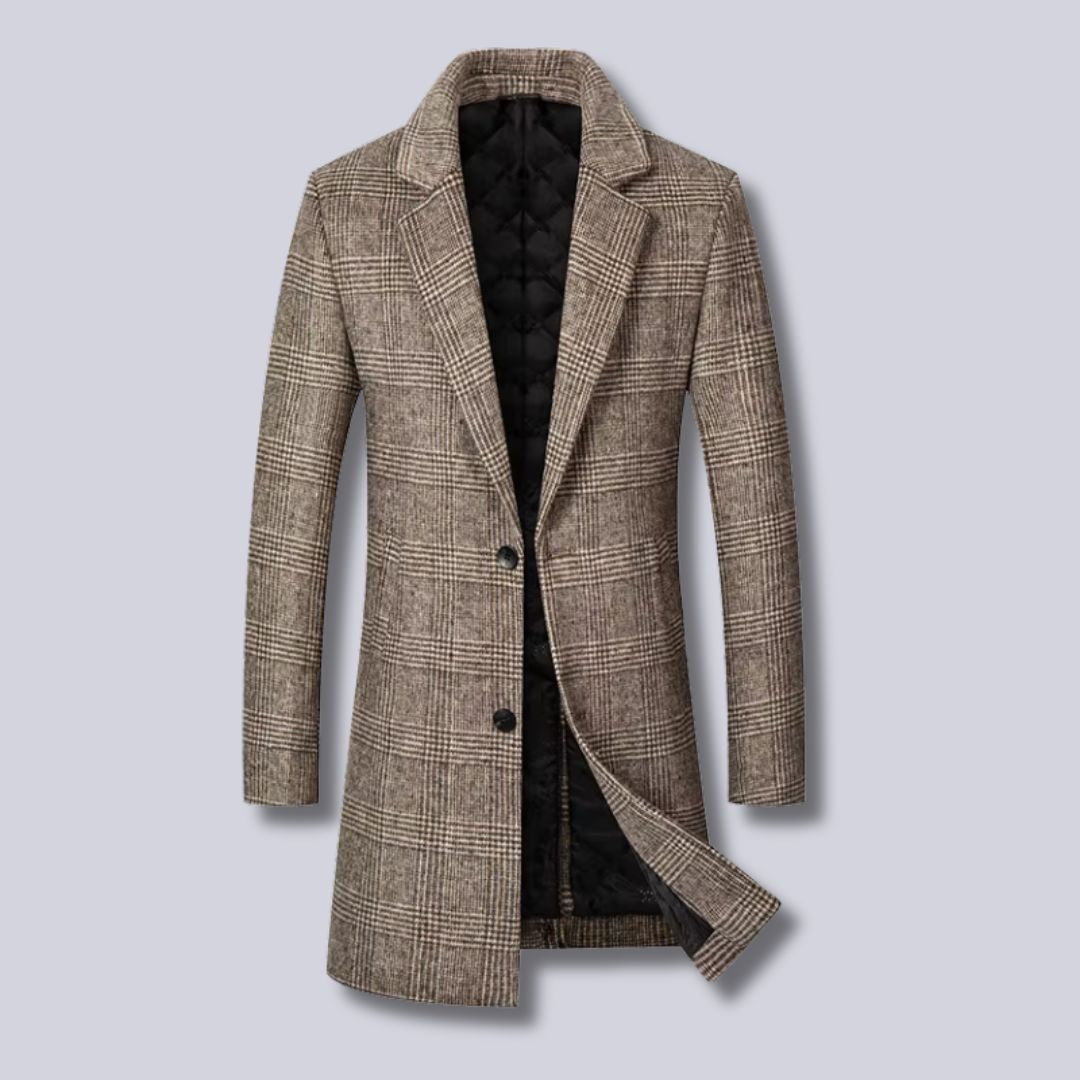 Drune | Karierter Woll-Trenchcoat