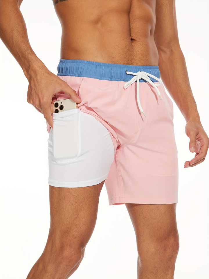 Drune | Schnell Trocknende Herren Badehose Doppelschicht Design