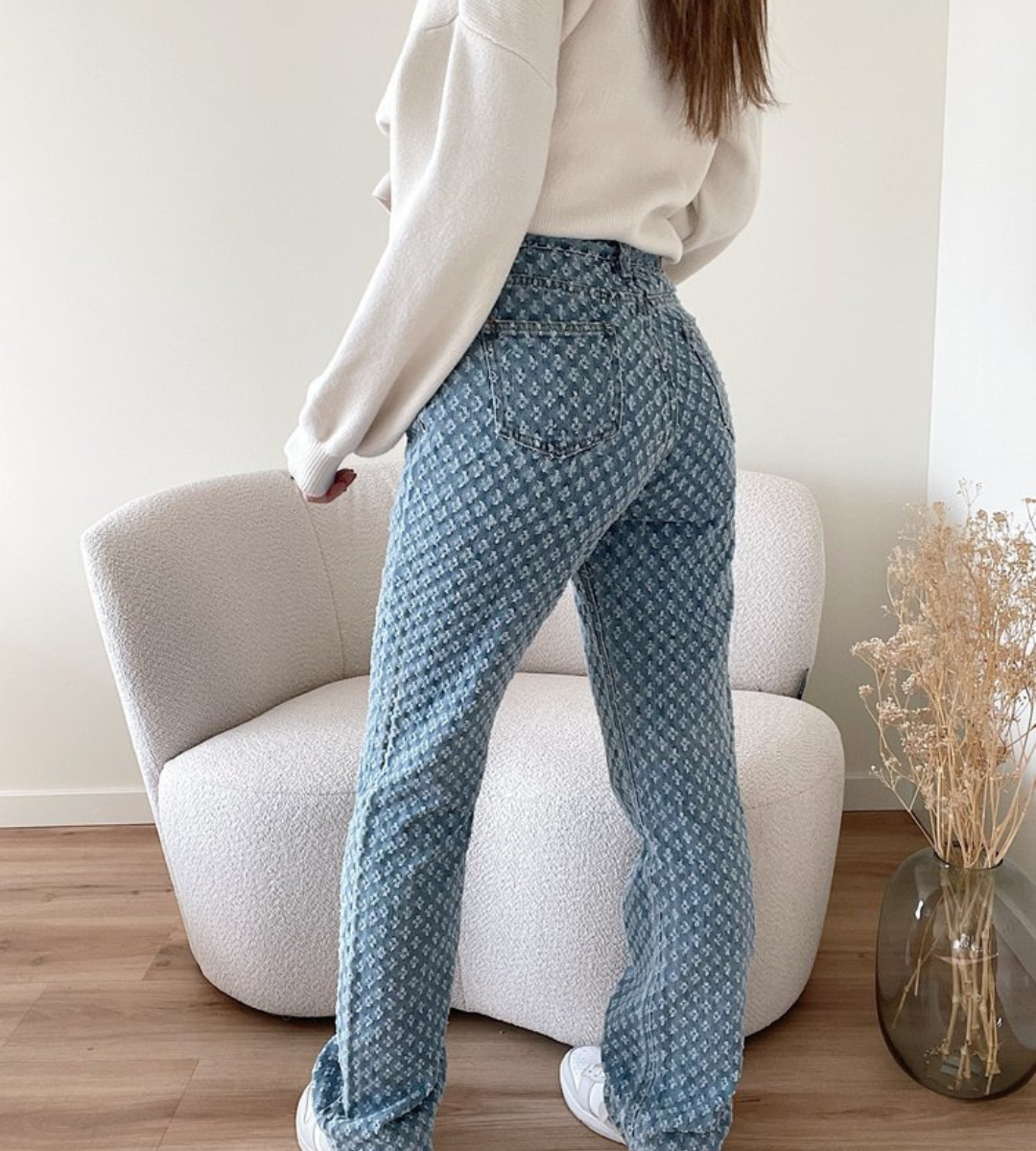 Drune | Stylische Jeans mit Rautenmuster