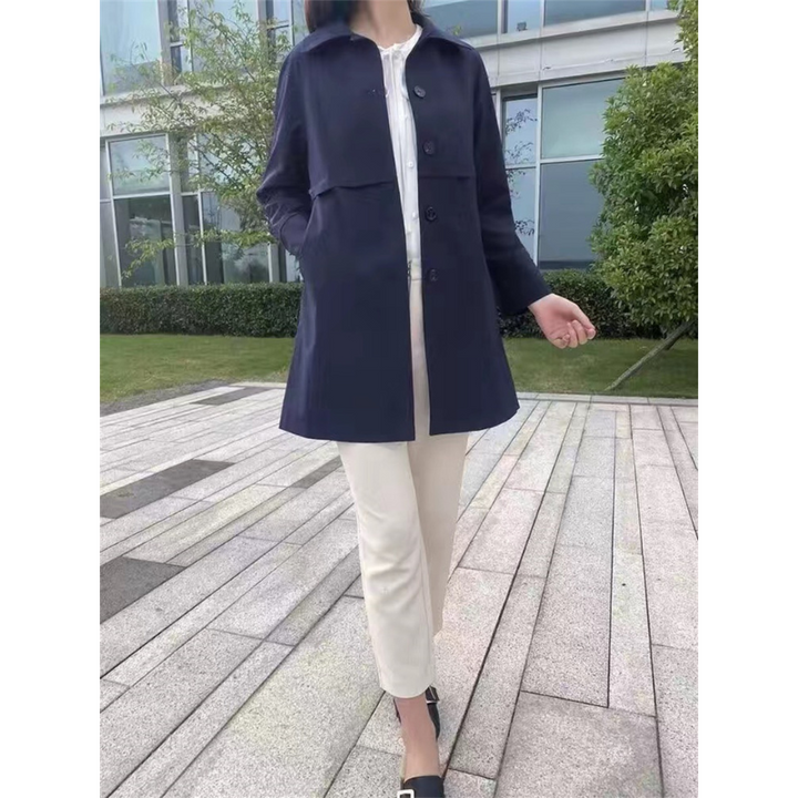 Drune | Klassischer Trenchcoat Damen, Einfach Gebunden, Taillierter Damenmantel