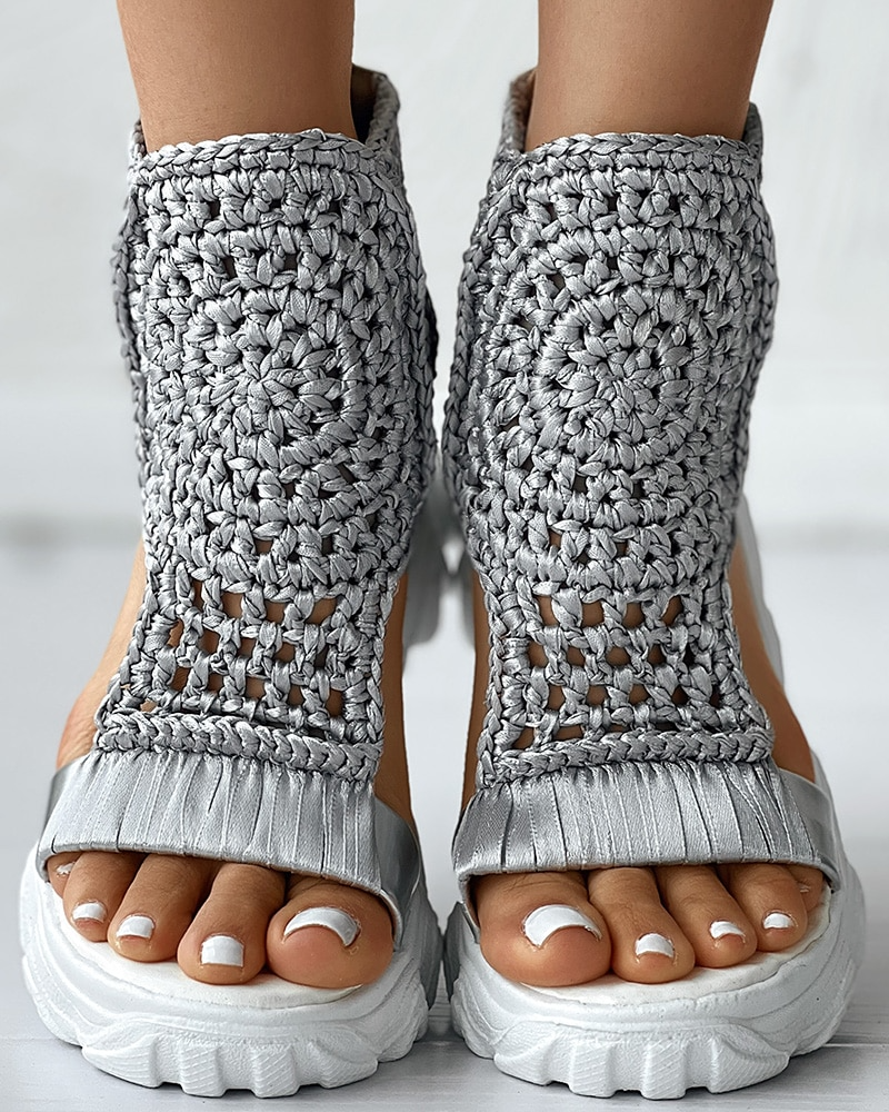 Drune | Gestrickte Elastische Sommersandalen