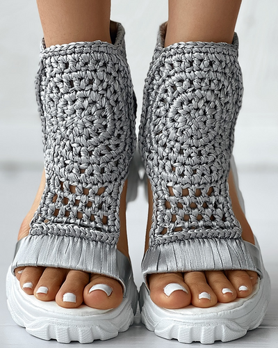 Drune | Gestrickte Elastische Sommersandalen