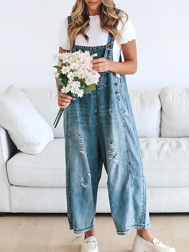 Drune | Ärmelloser Lockere Denim Overall
