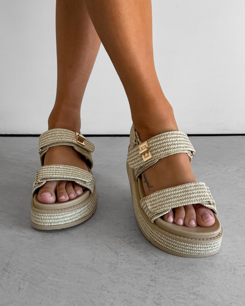 Drune | Chunky Rattansandalen für Damen