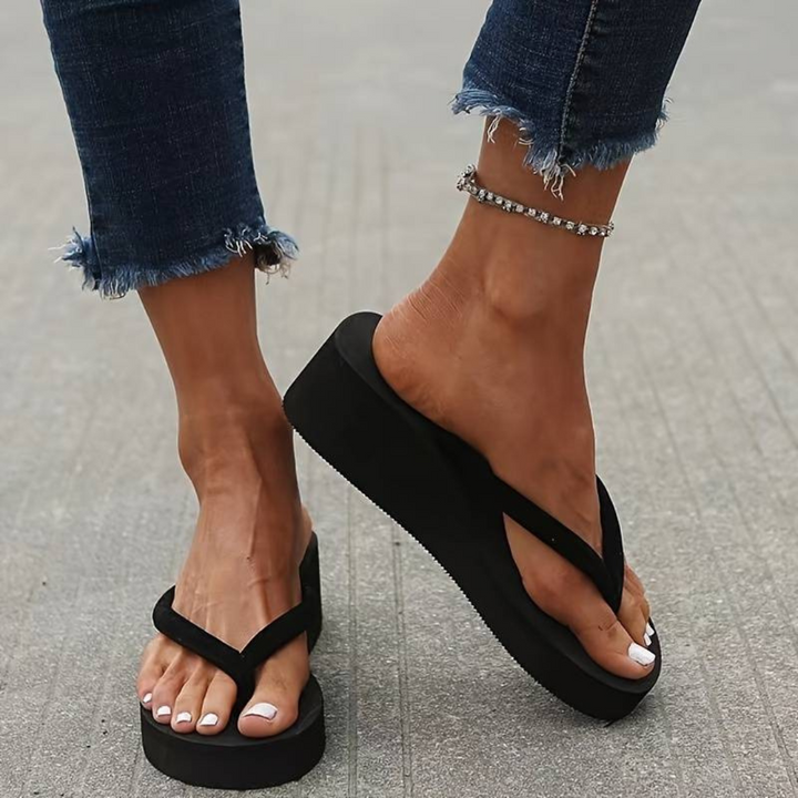 Drune | Flip Flop | Bequeme Keilabsatz-Flip-Flops für den Sommer