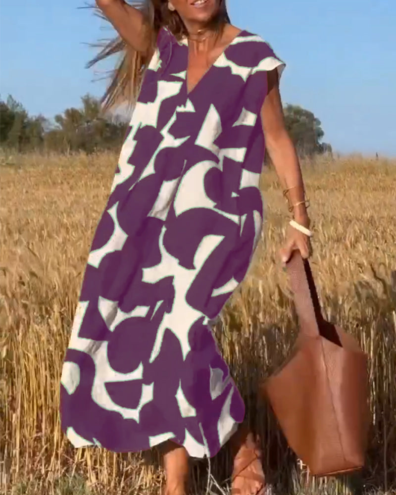 Drune | Damen Bedrucktes Langes Kleid