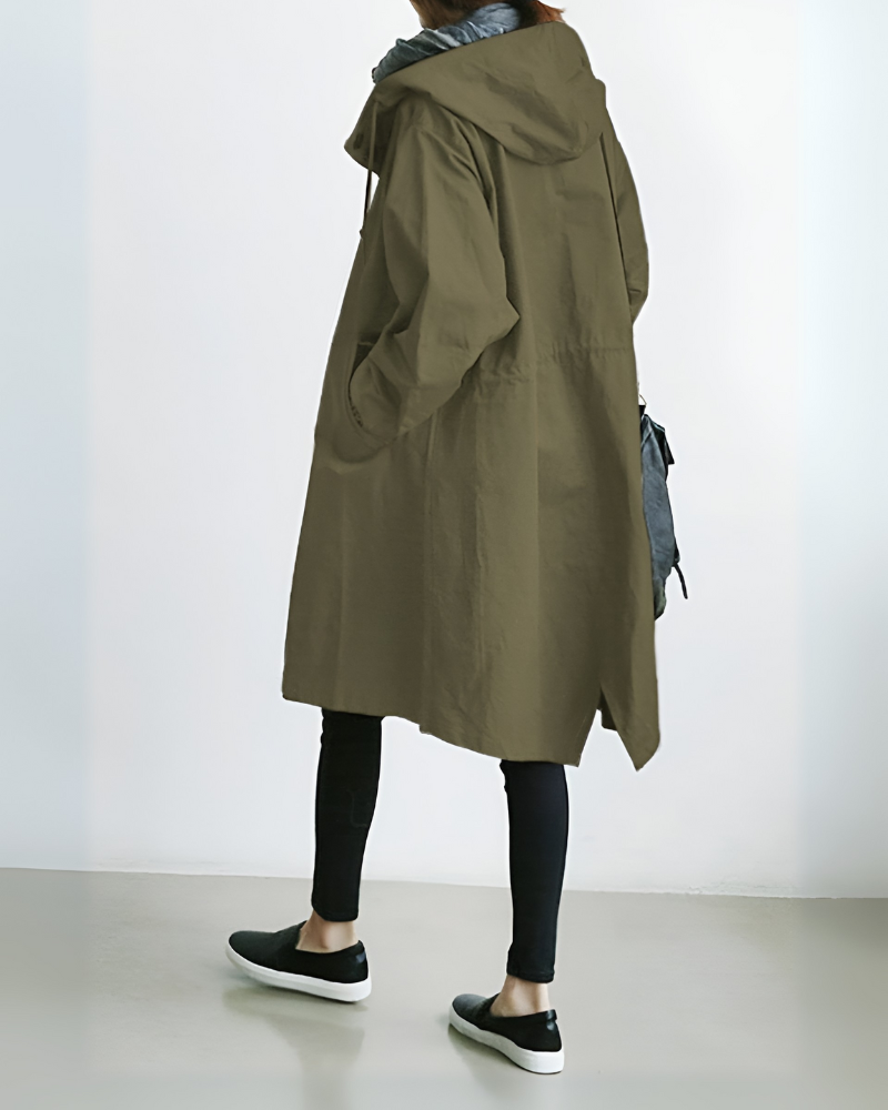 Drune | Klassischer Trenchcoat mit Kapuze