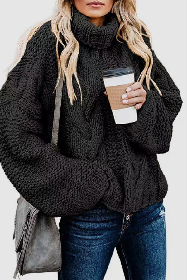 Drune | Eleganter Strick-Cashmere-Pullover mit Rollkragen in einfarbig Ideal für den Winter