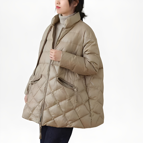 Drune | Warme Daunenjacke mit Reißverschlusstaschen für Damen