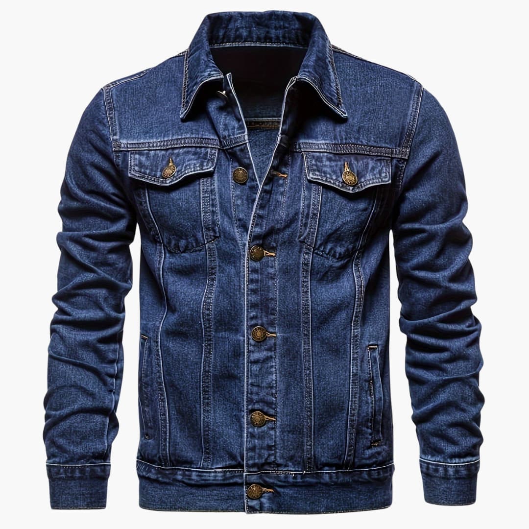 Drune | Slim-Fit Freizeit-Denimjacke für Männer