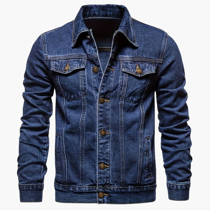 Drune | Slim-Fit Freizeit-Denimjacke für Männer