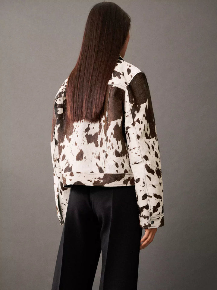 Drune | Gemusterte Lederjacke