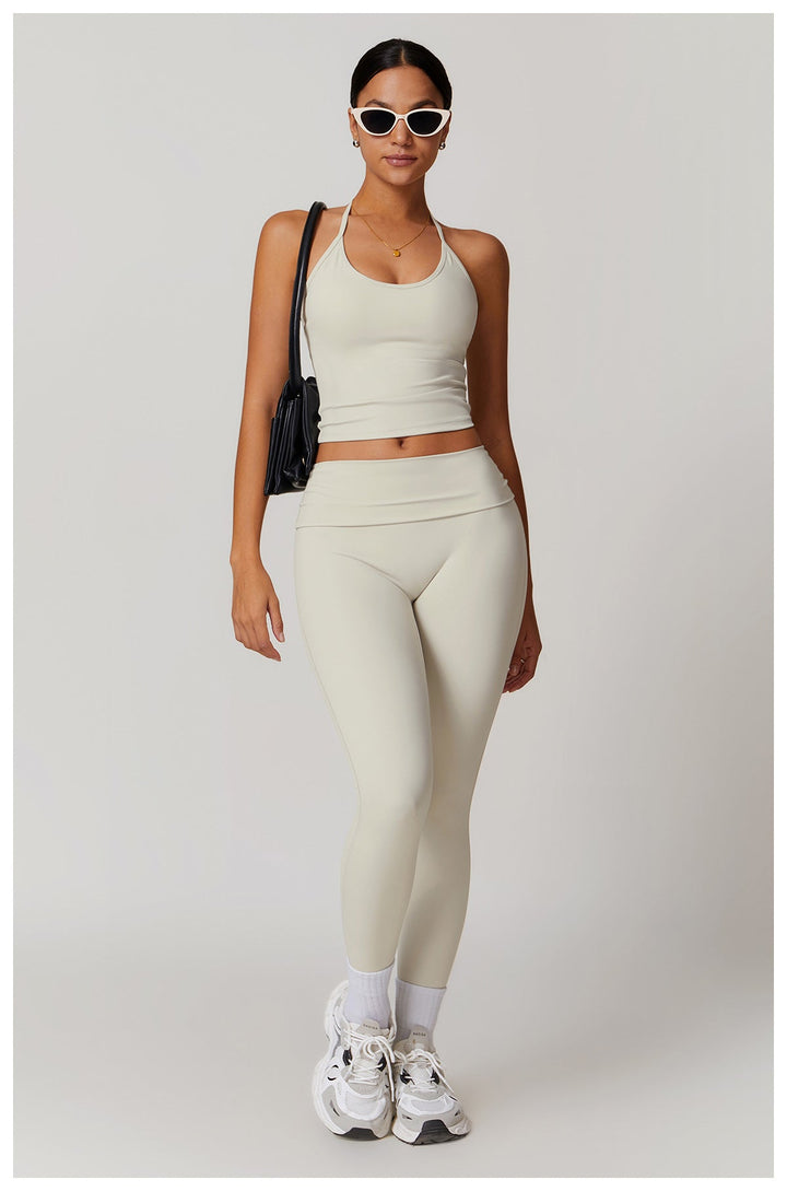 Drune | Trendige Fitness Schnell-Trocknend Yoga-Hose mit Falten