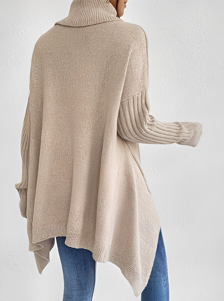 Drune | Eleganter langer Damenpullover mit Rollkragen