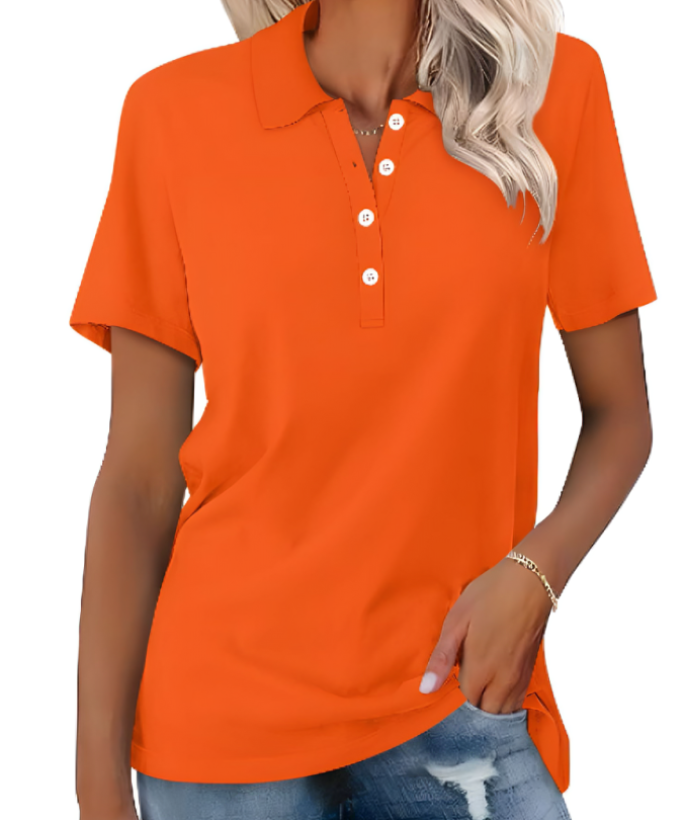 Drune | Nachhaltiges Poloshirt Damen Polo Shirt Mit Kragen Und Knopfverschluss