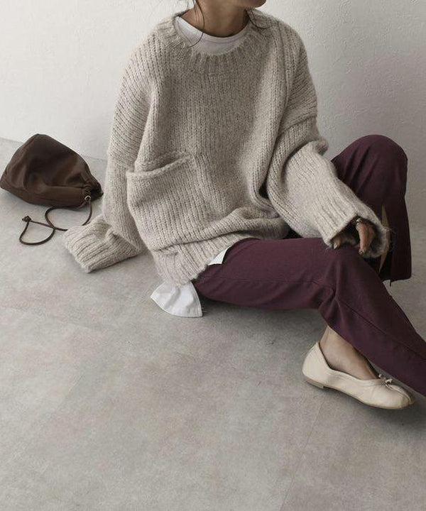 Drune | Moderner Strickpullover mit Taschen Ideal für den Winter