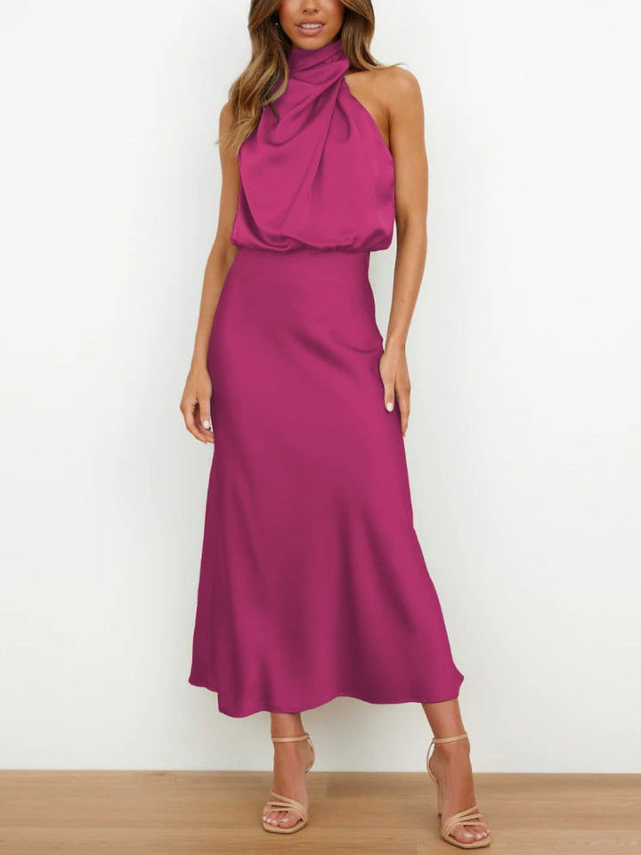 Fleck Seide Damen Kleid