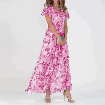 Drune | Langes Sommerkleid mit Blumenmuster