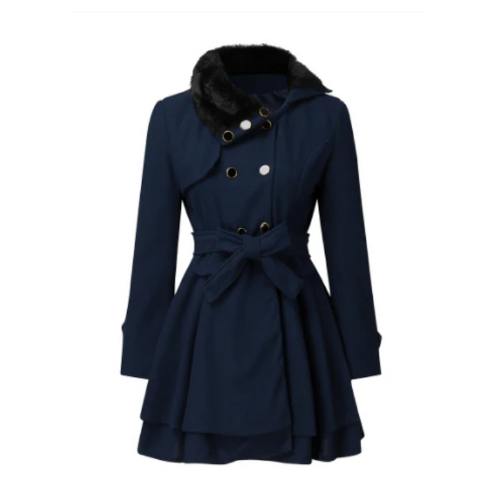 Drune | Damen Stylischer Geknoteter Trenchcoat Raffinierter Stil
