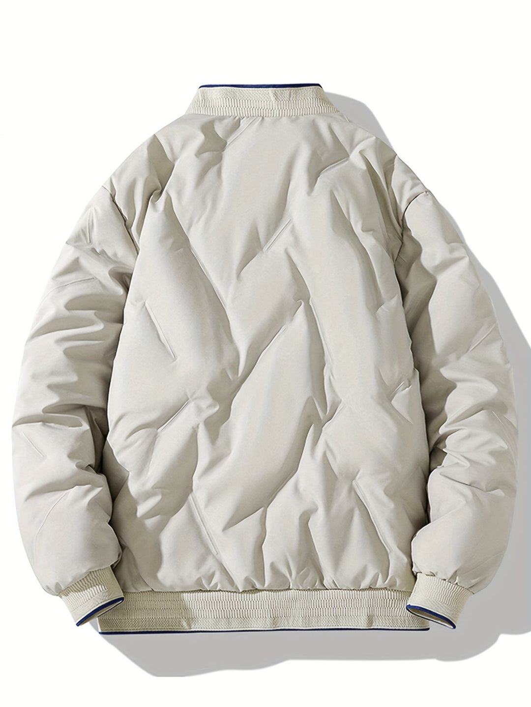 Drune | Baseballkragen Reißverschluss Solides Fleece Mit Taschen Winterjacke Für Herren - Perfekt für Outdoor-Aktivitäten
