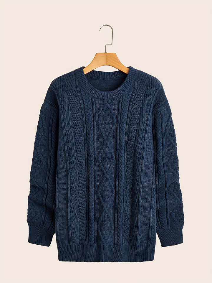 Drune | Lässiger Pullover mit Zopfmuster für Herren