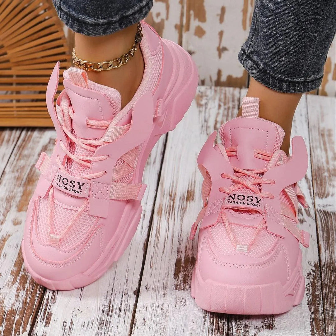 Drune | Mesh-Oberfläche Schuhe mit Plateau