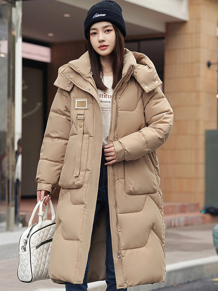 Drune | Warme Fleece Parka Winterjacke mit Kapuze für Frauen - Perfekt für Winteraktitäten