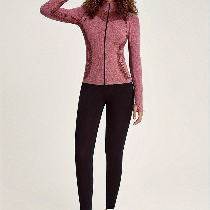 Drune | Sportliche Damen Sweatjacke mit Langen Ärmeln und Streifendekoration