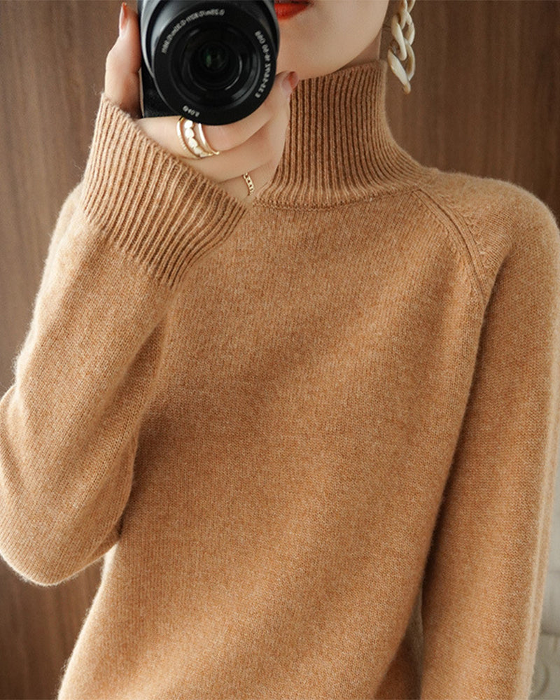 Drune | Einfarbiger Pullover mit Hohem Kragen und Langen Ärmeln
