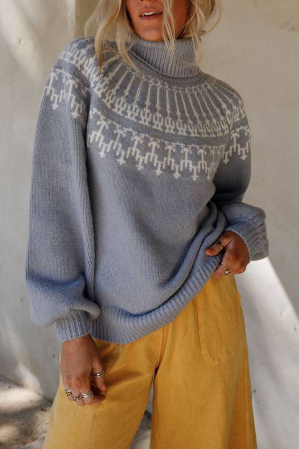 Drune | Weihnachts Verdickte Rollkragen Langarm Gestrickter Pullover