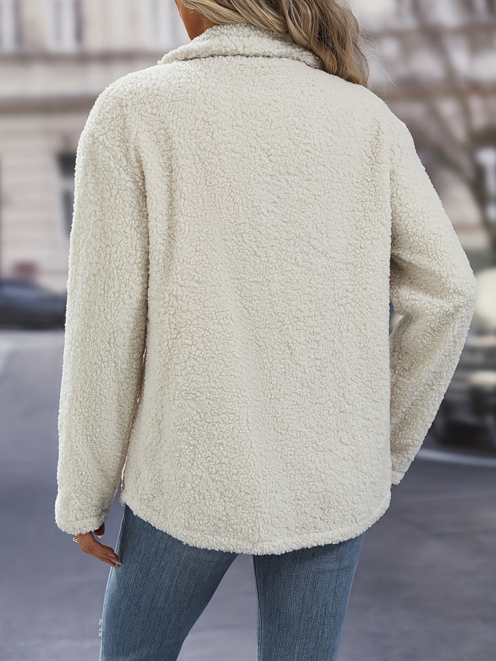 Drune | Plüschjacke mit Großen Knöpfen Polyester Lässig und Warm