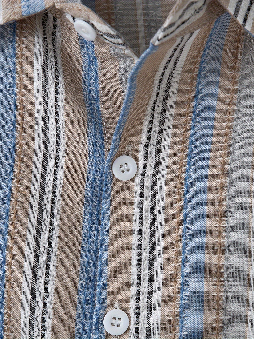 Drune | Gestreiftes Baumwoll Leinen Herrenhemd für entspannte Looks