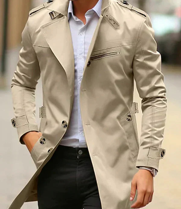 Drune | Herren Doppelt-knopf Trenchcoat - Slim Cut
