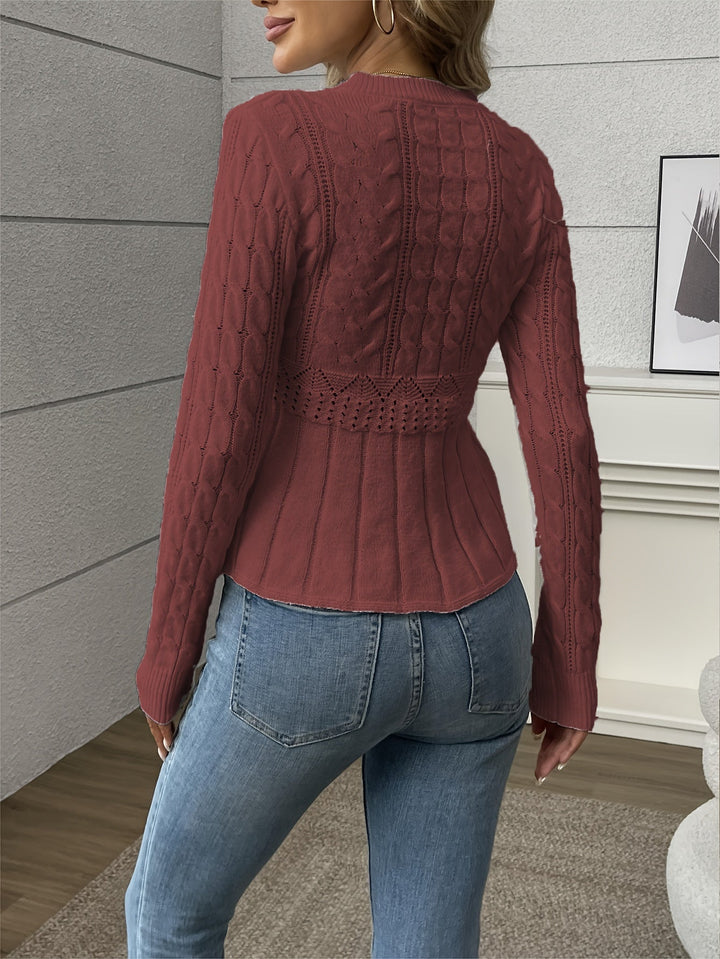 Drune | Gestrickter Damenpullover - Luxus Strickmuster mit bequemem Schnitt