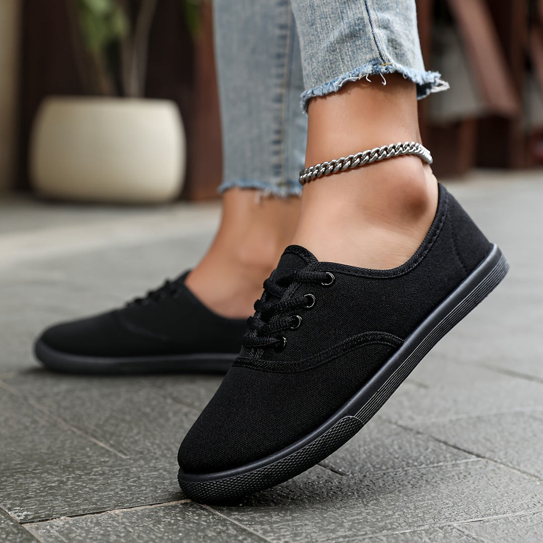 Drune | Bequeme Niedrige Canvas Sneakers in Weiß