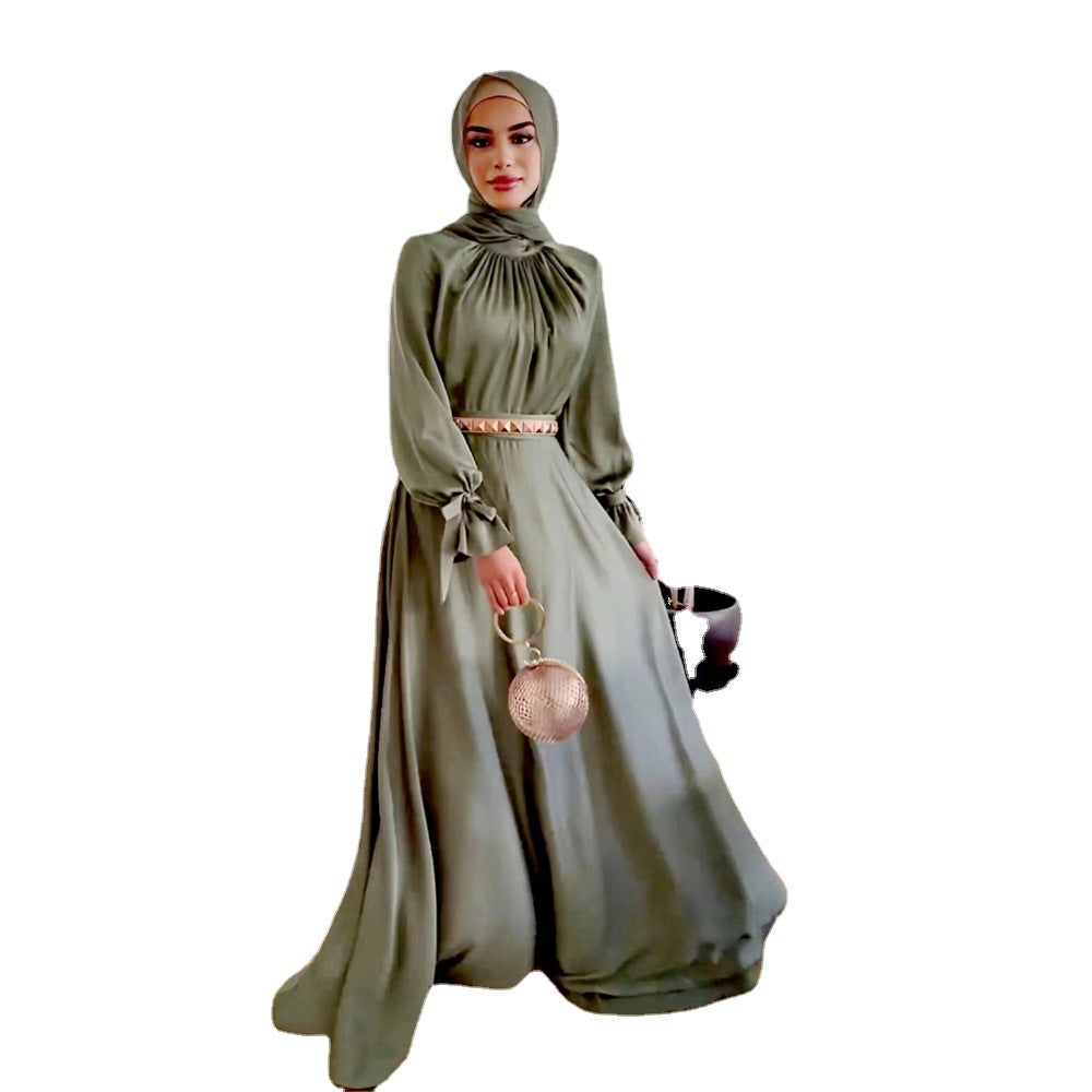 Drune Elegant Satin Gebundenes Kleid